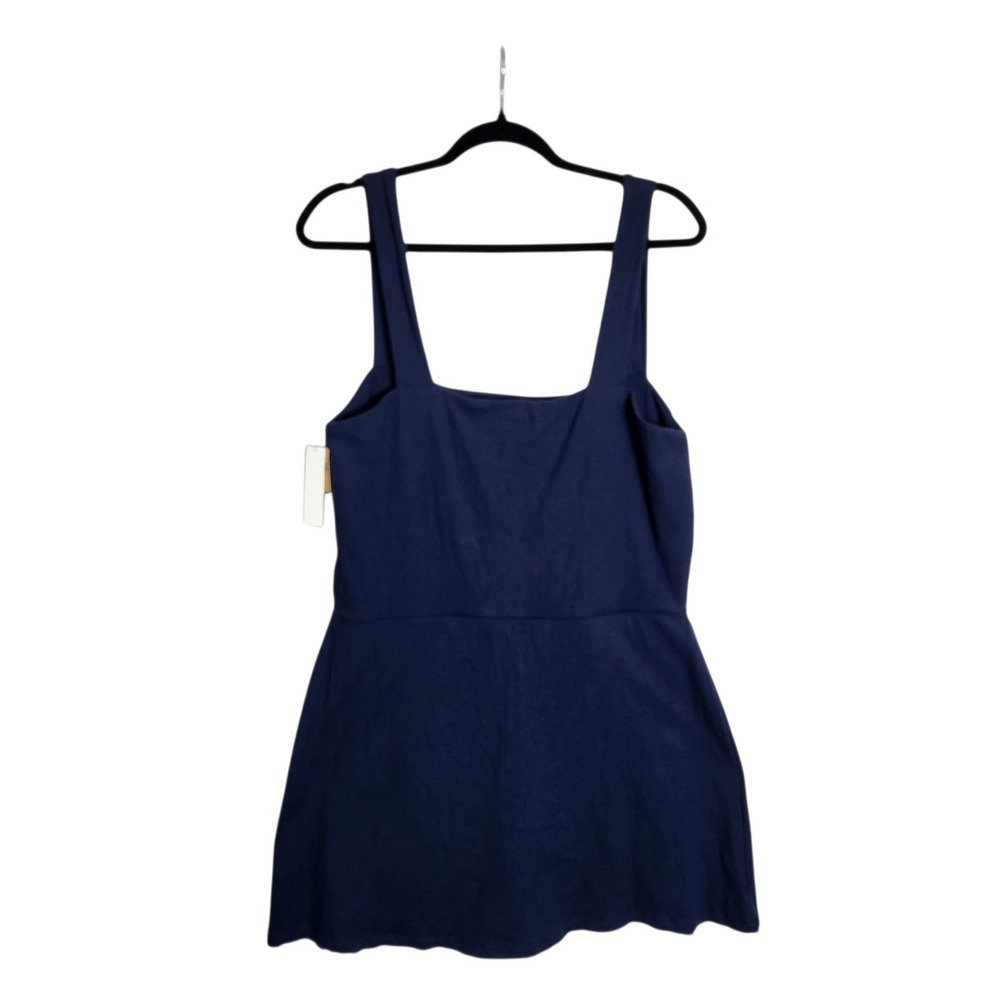 Pink Victoria's Secret Navy Blue Ribbed Knit Square Neck Mini Dress XXL